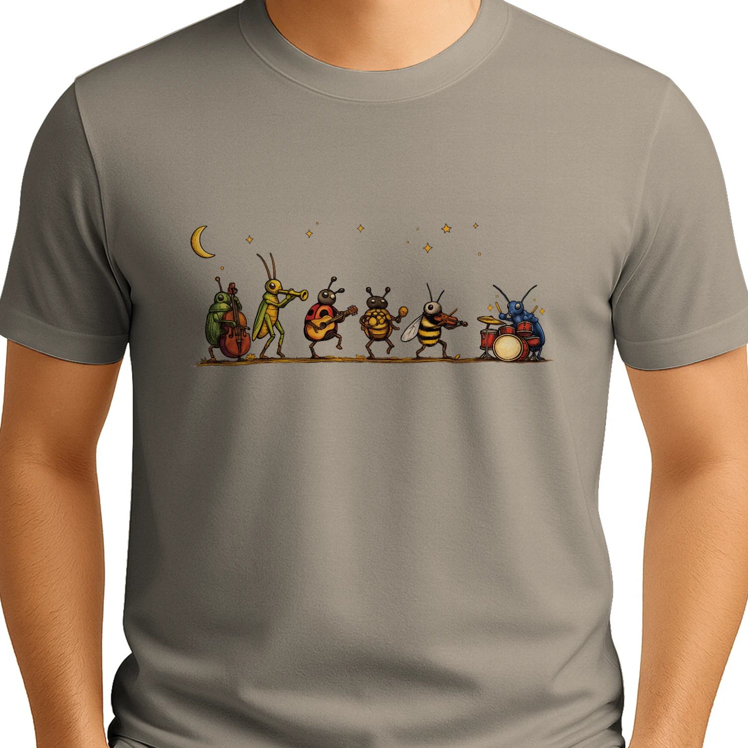 Vintage Bug Orchestra Musical Insects Graphic Classic T-shirt