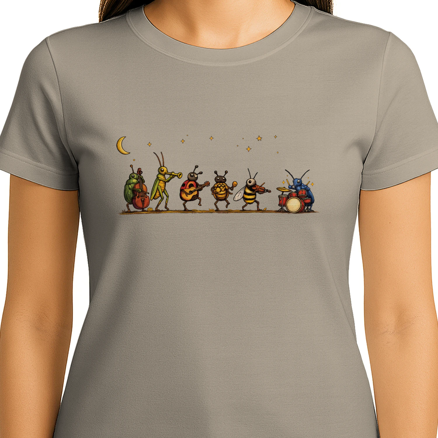 Vintage Bug Orchestra Musical Insects Graphic Classic T-shirt