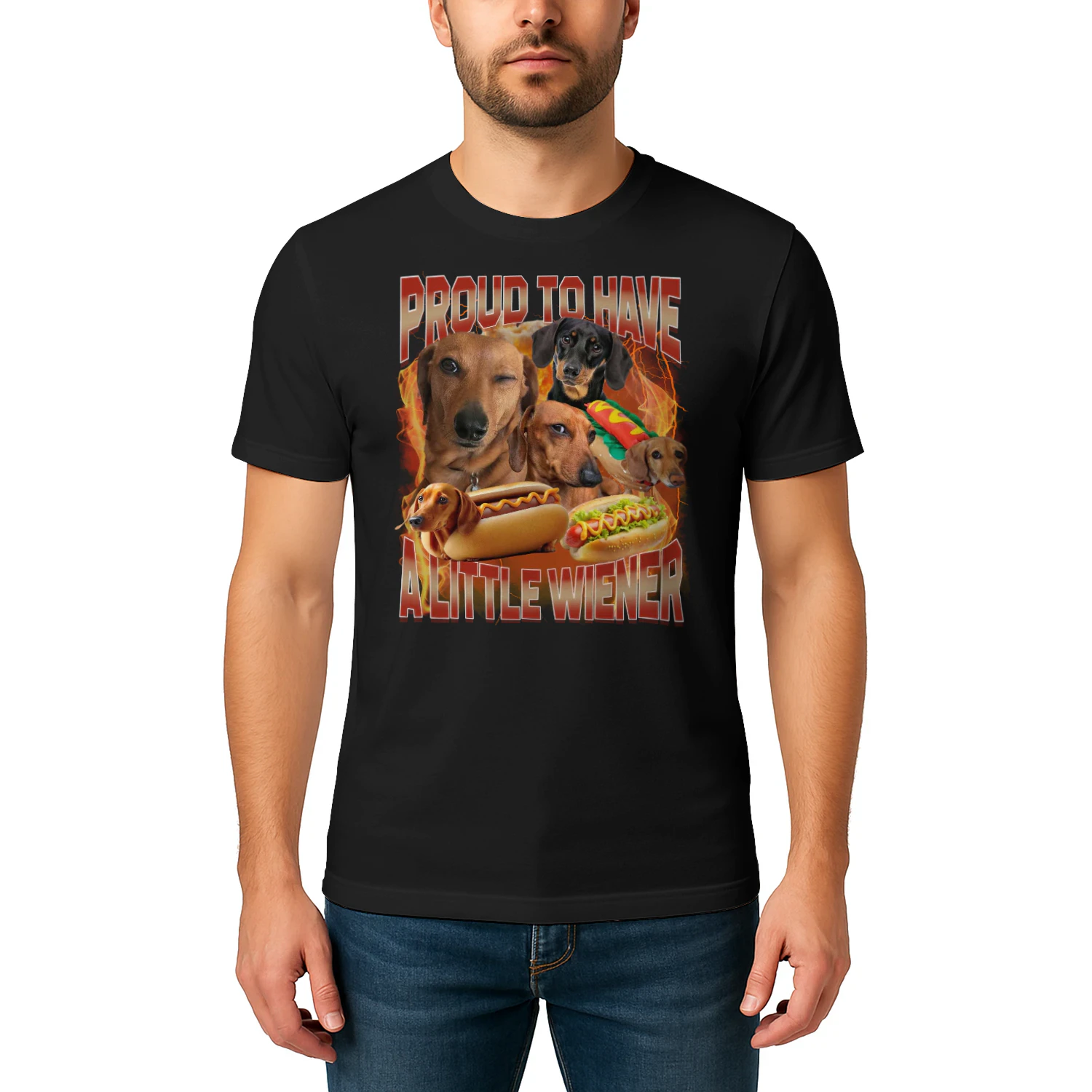 Proud to Have A Little Wiener Dachshund Funny Bootleg Meme