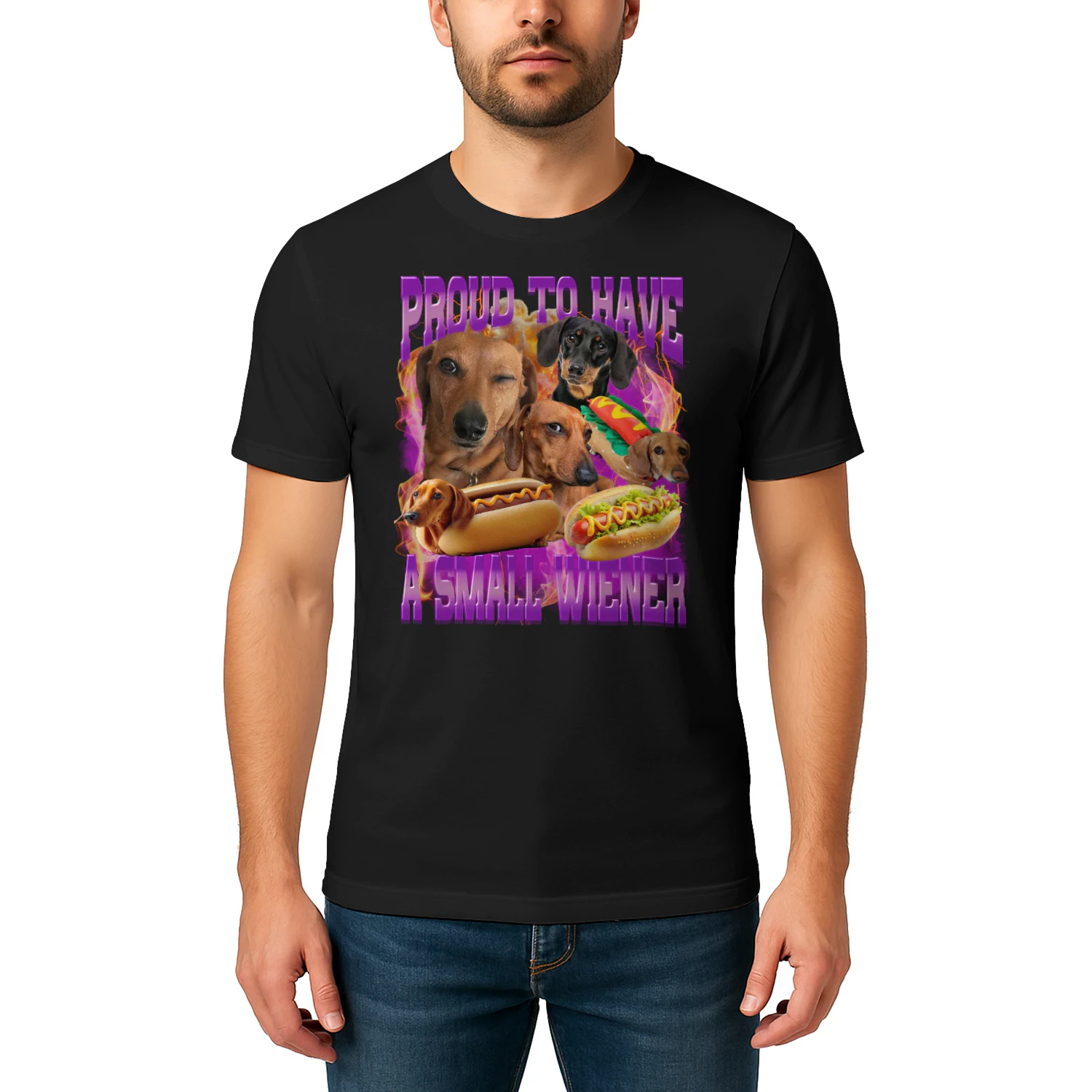 Proud to Have A Small Wiener Dachshund Funny Bootleg Meme