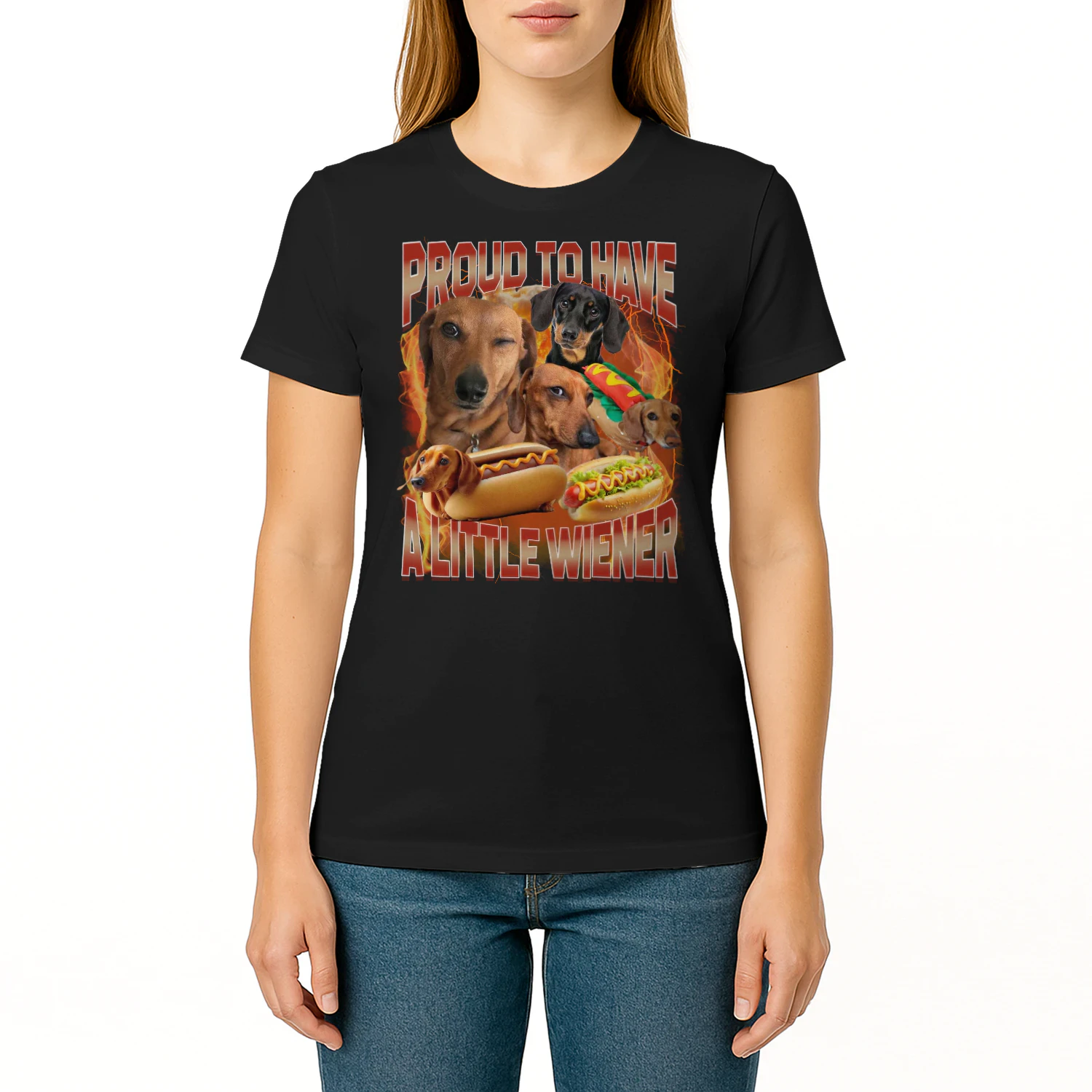 Proud to Have A Little Wiener Dachshund Funny Bootleg Meme