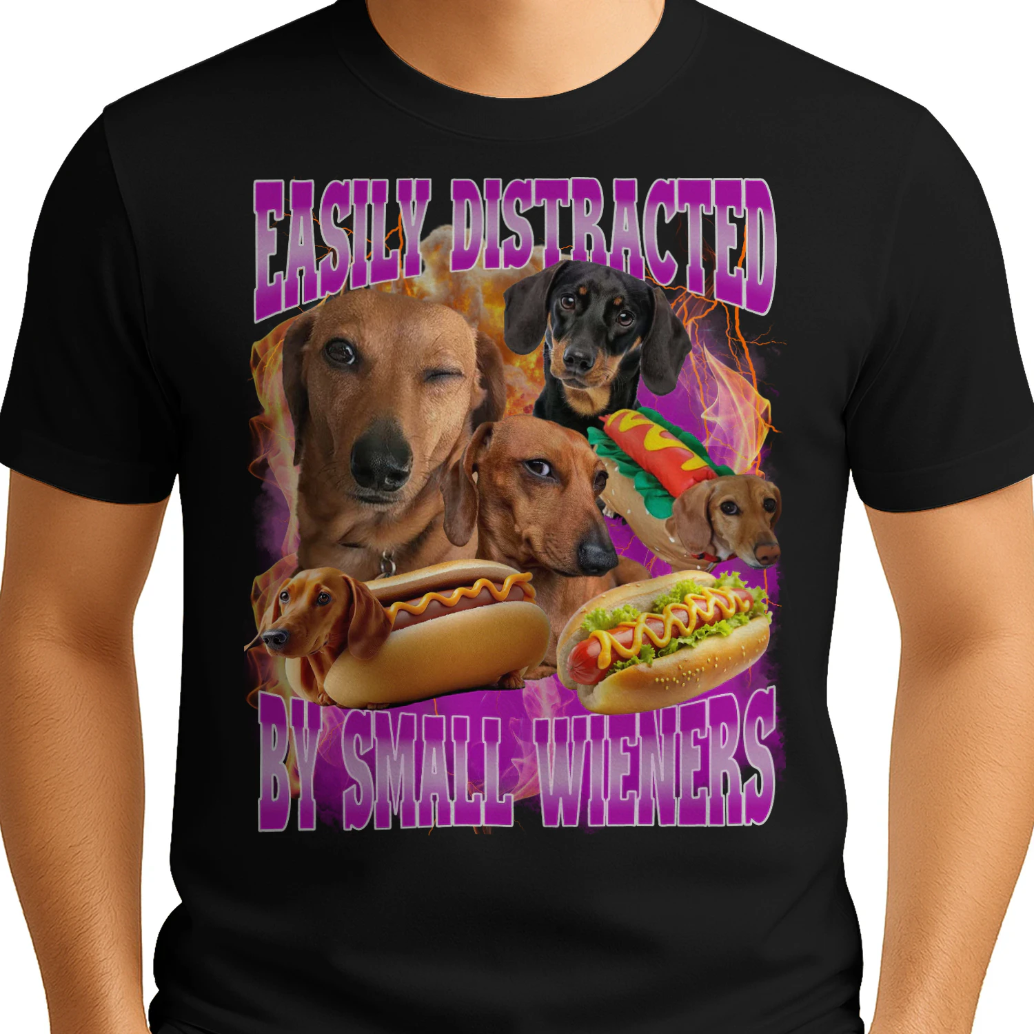 Easily Distracted by Small Wieners Funny Dachshund Meme Dogs