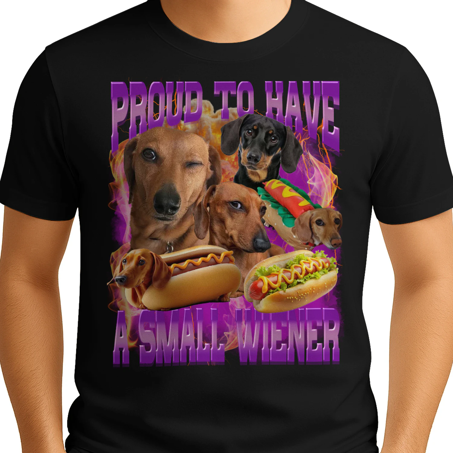 Proud to Have A Small Wiener Dachshund Funny Bootleg Meme