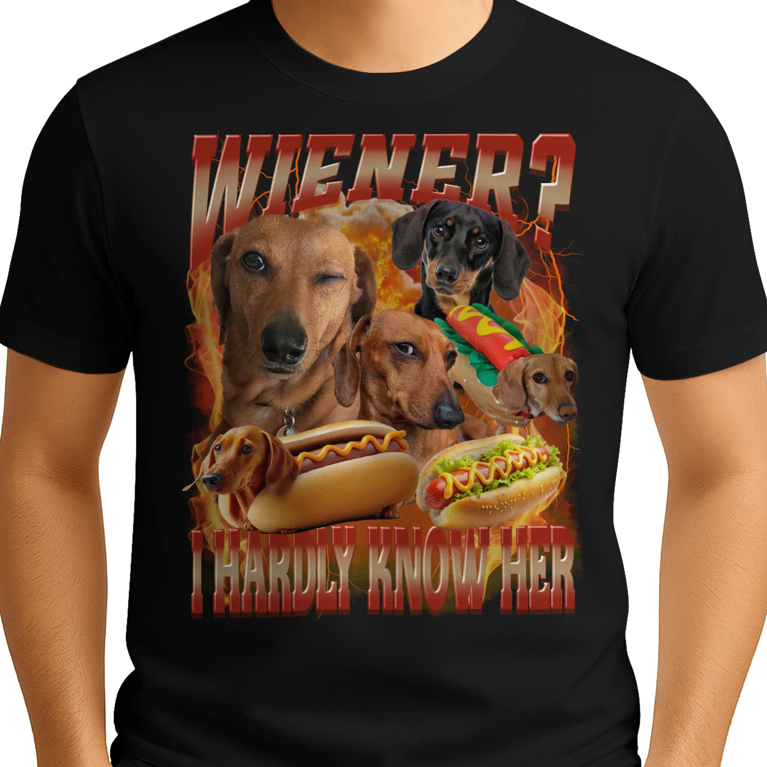 Funny Wiener Dog Dachshund Meme Bootleg Humor Graphic