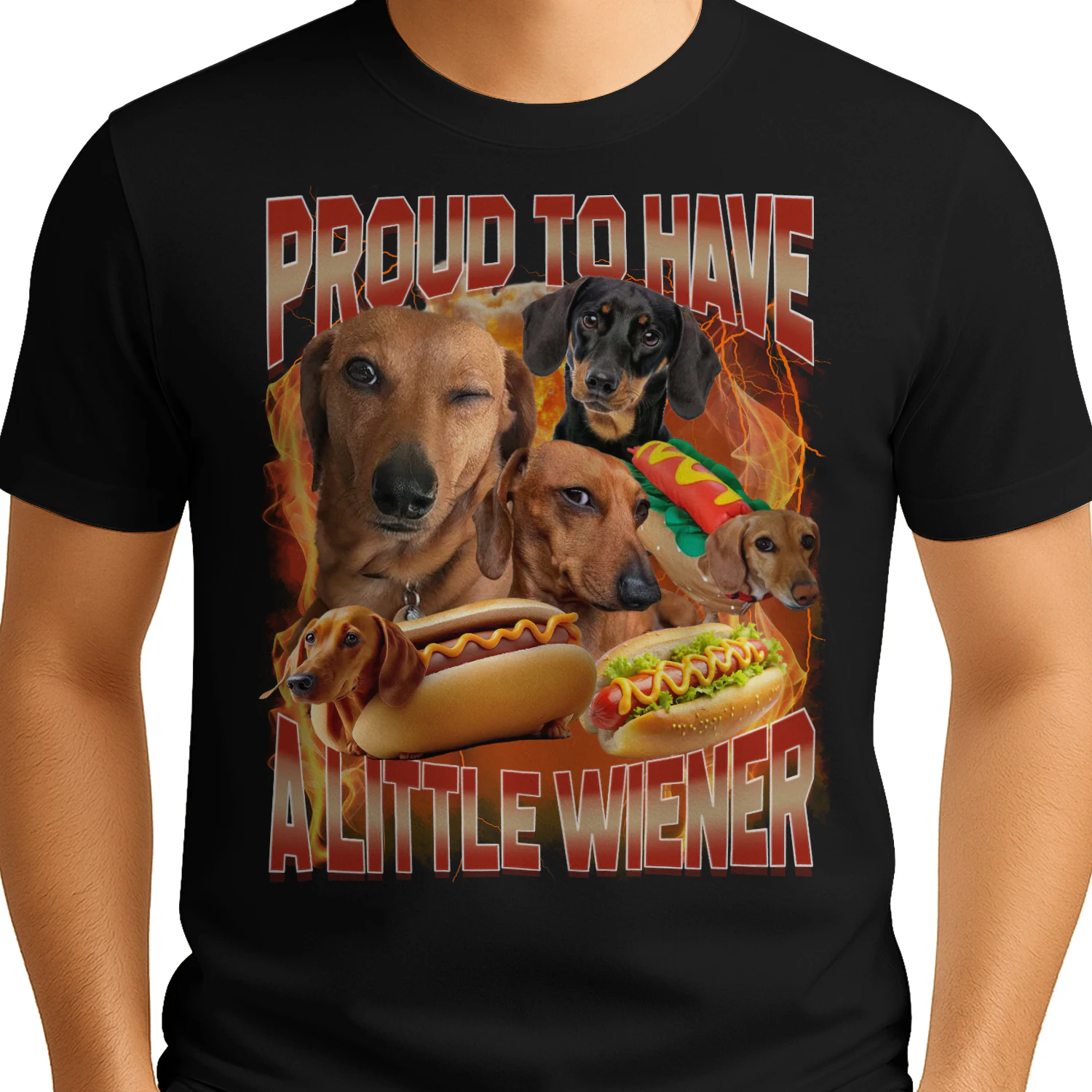 Proud to Have A Little Wiener Dachshund Funny Bootleg Meme