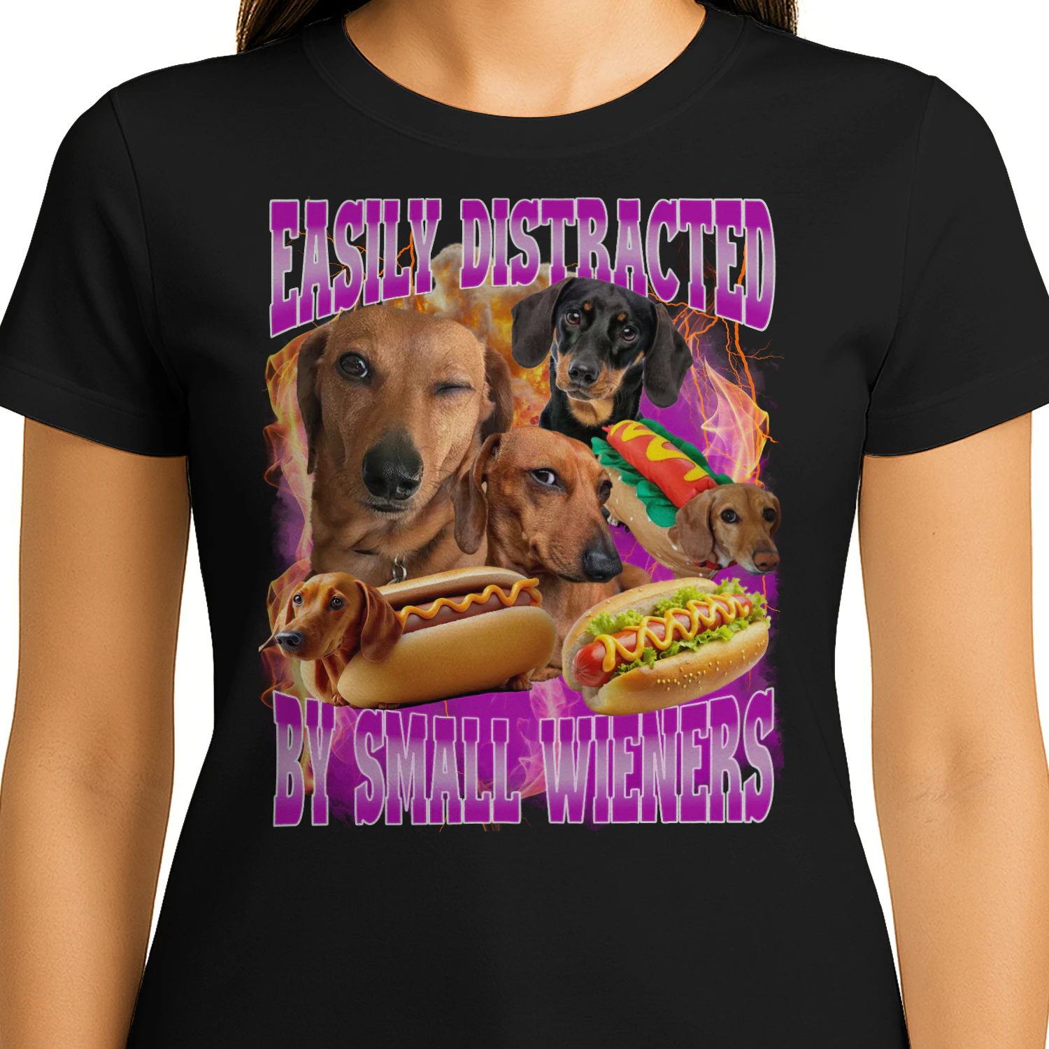 Easily Distracted by Small Wieners Funny Dachshund Meme Dogs