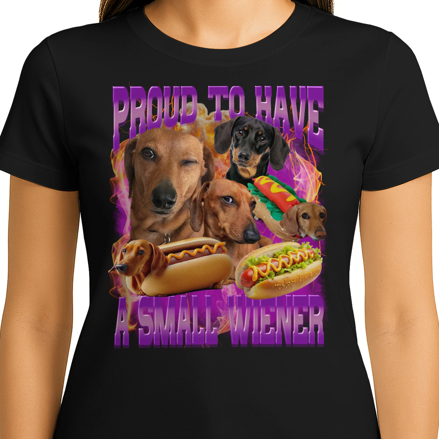 Proud to Have A Small Wiener Dachshund Funny Bootleg Meme