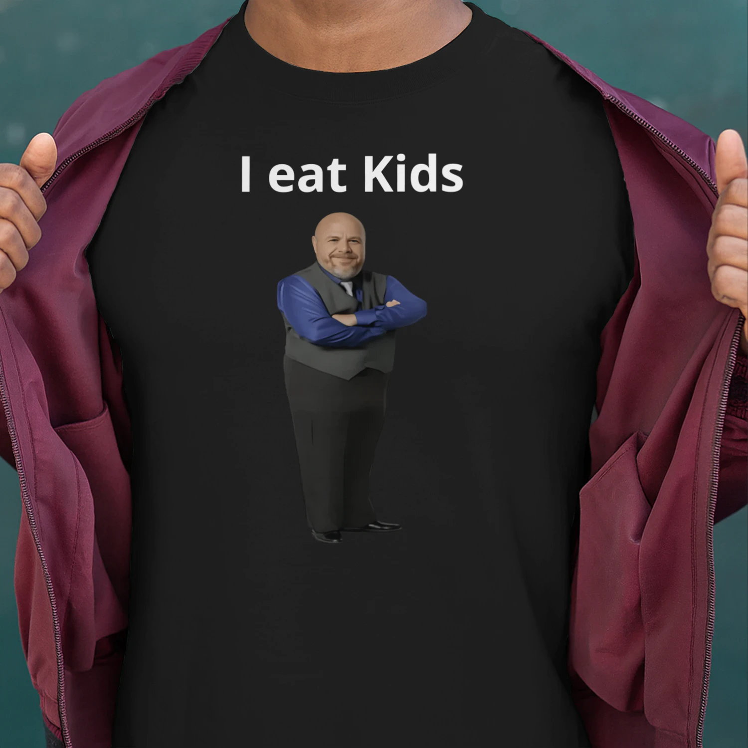 I Eat Kids Funny Dark Humour Meme Graphic - Absurd Internet Humour Design