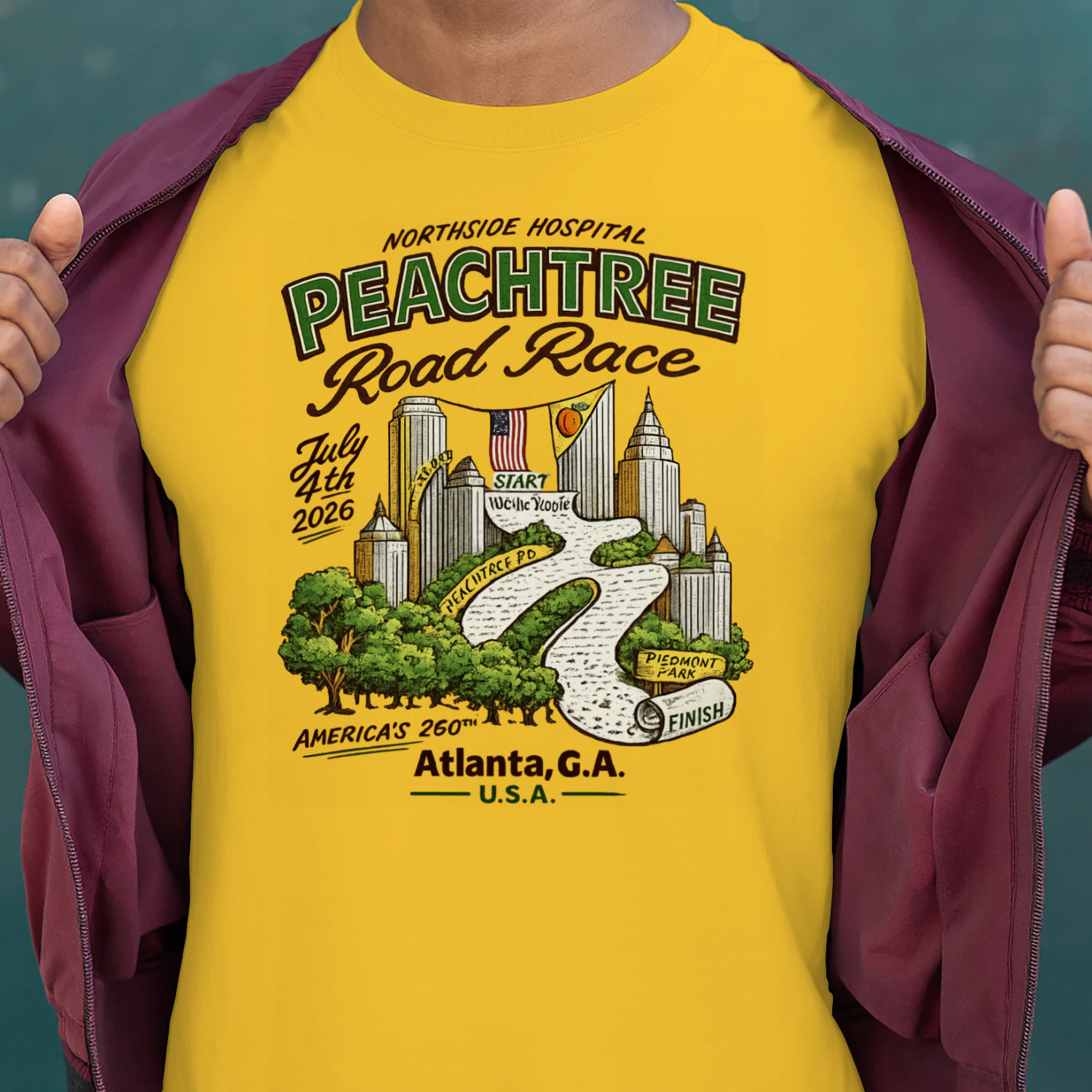 Peachtree Road Race Shirt 2026 - Festival Event Graphic Tee