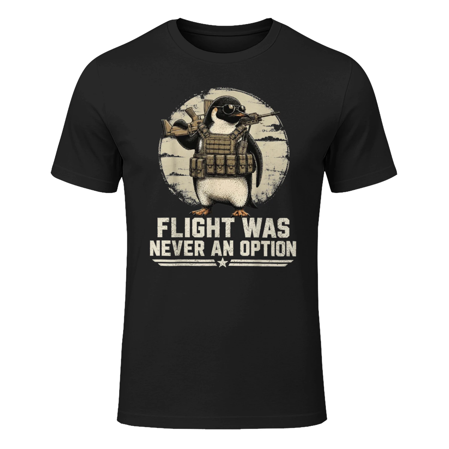Funny Tactical Penguin Flight was Never an Option Graphic