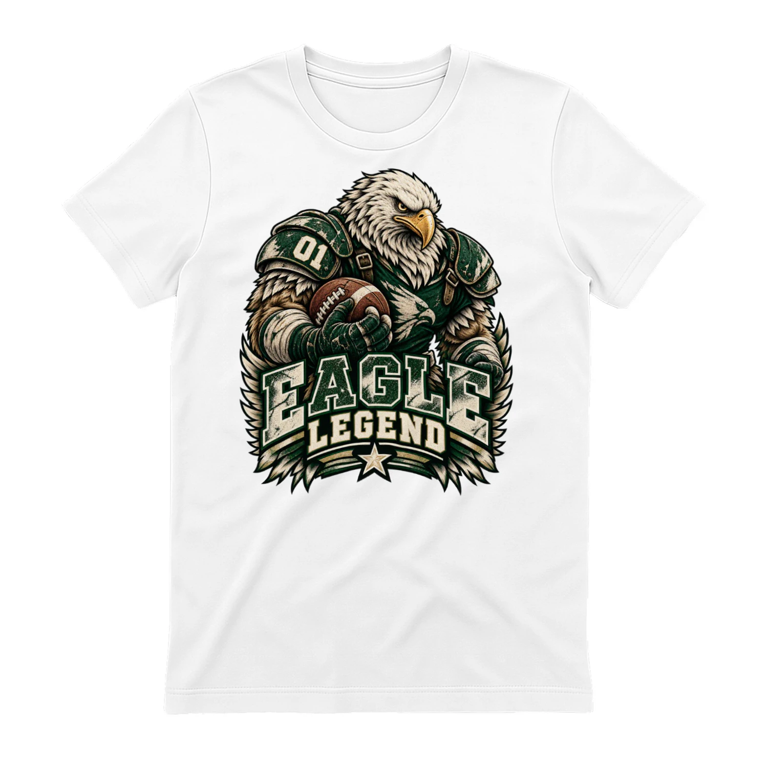 Eagle Football Legend Vintage Gridiron Retro Sports Mascot