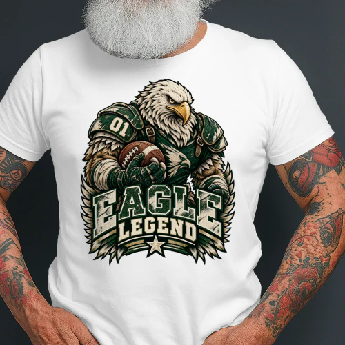 Eagle Football Legend Vintage Gridiron Retro Sports Mascot