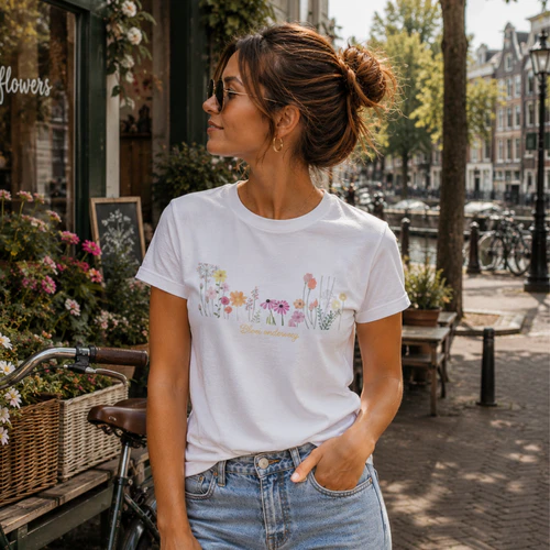 T-shirt Bloem - Amsterdam