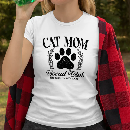 Cat Mom Social Club Shirt: Pet Owner Apparel