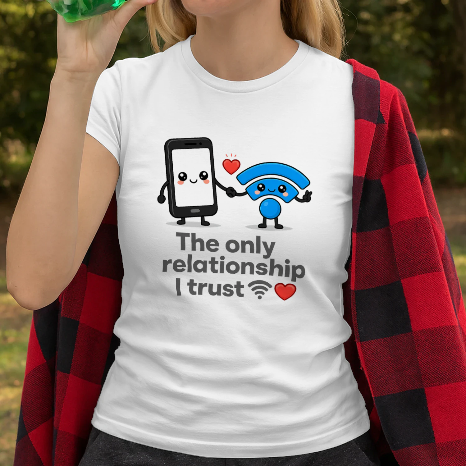 Cute WiFi Love T Shirt  Funny Tech Connection Design