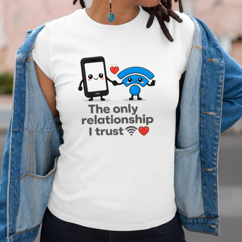 Cute WiFi Love T-Shirt | Funny Tech Connection Design”