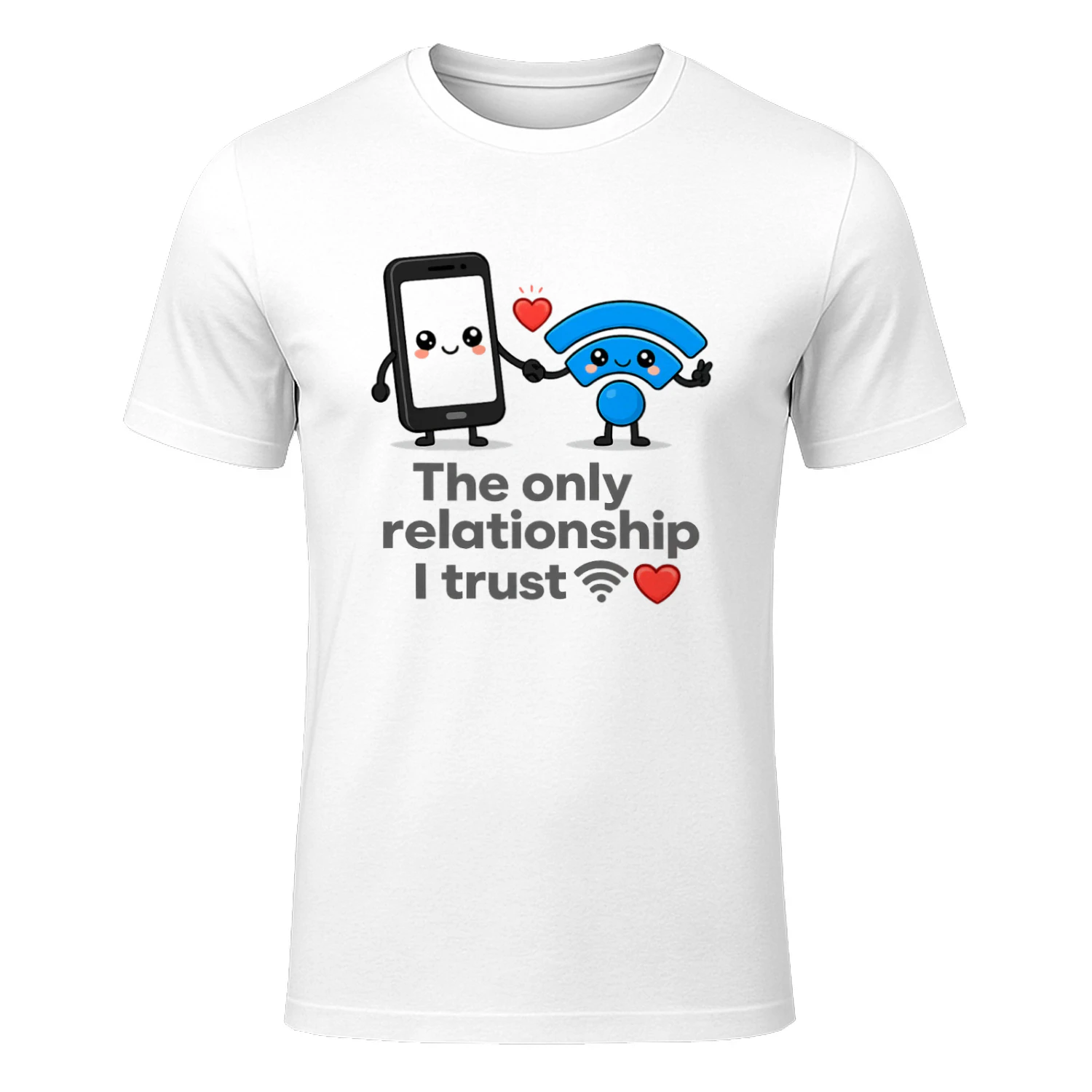 Cute WiFi Love T Shirt  Funny Tech Connection Design