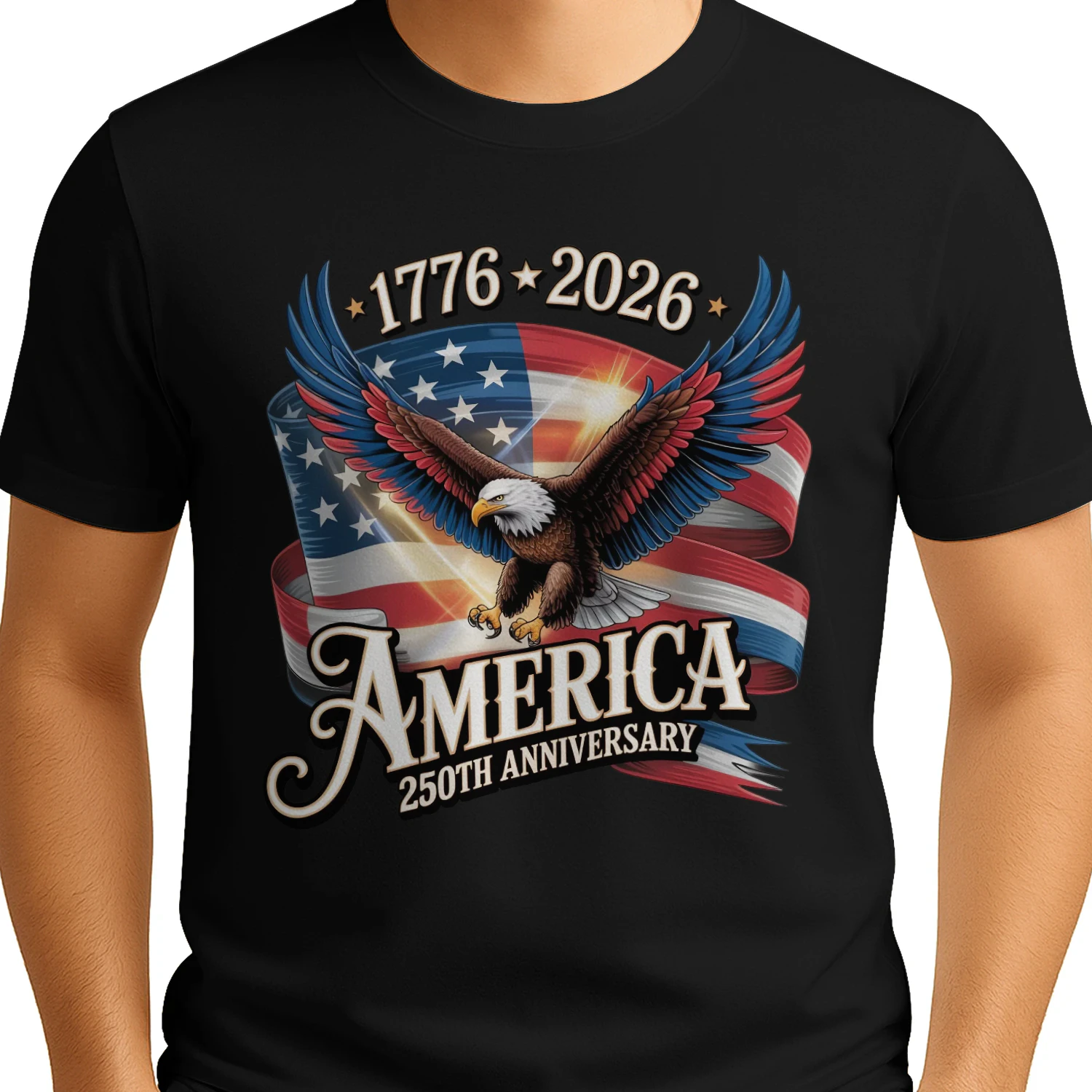 America 250th Anniversary Eagle 1776_2026 Patriotic Tshirt