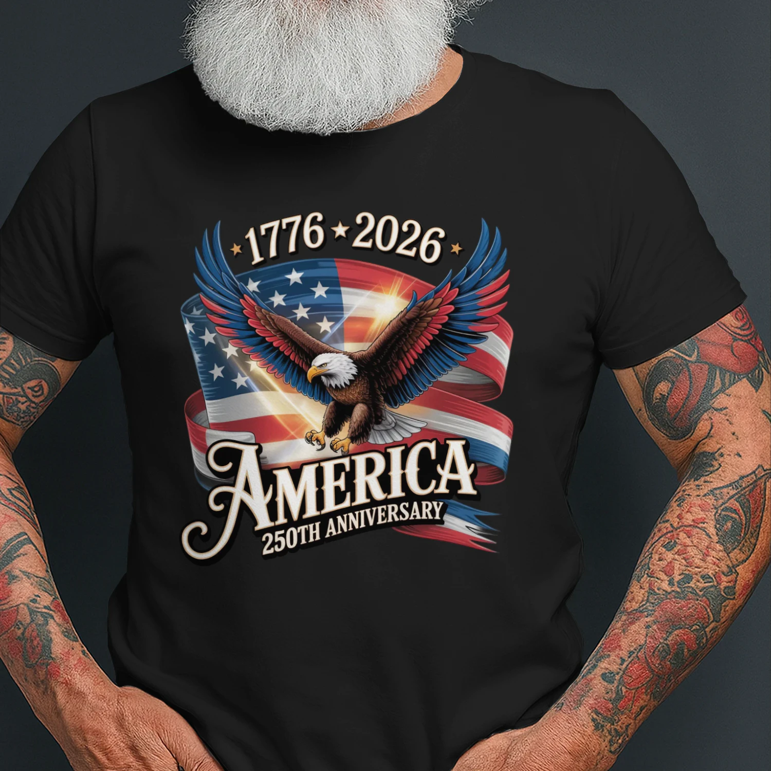 America 250th Anniversary Eagle 1776_2026 Patriotic Tshirt