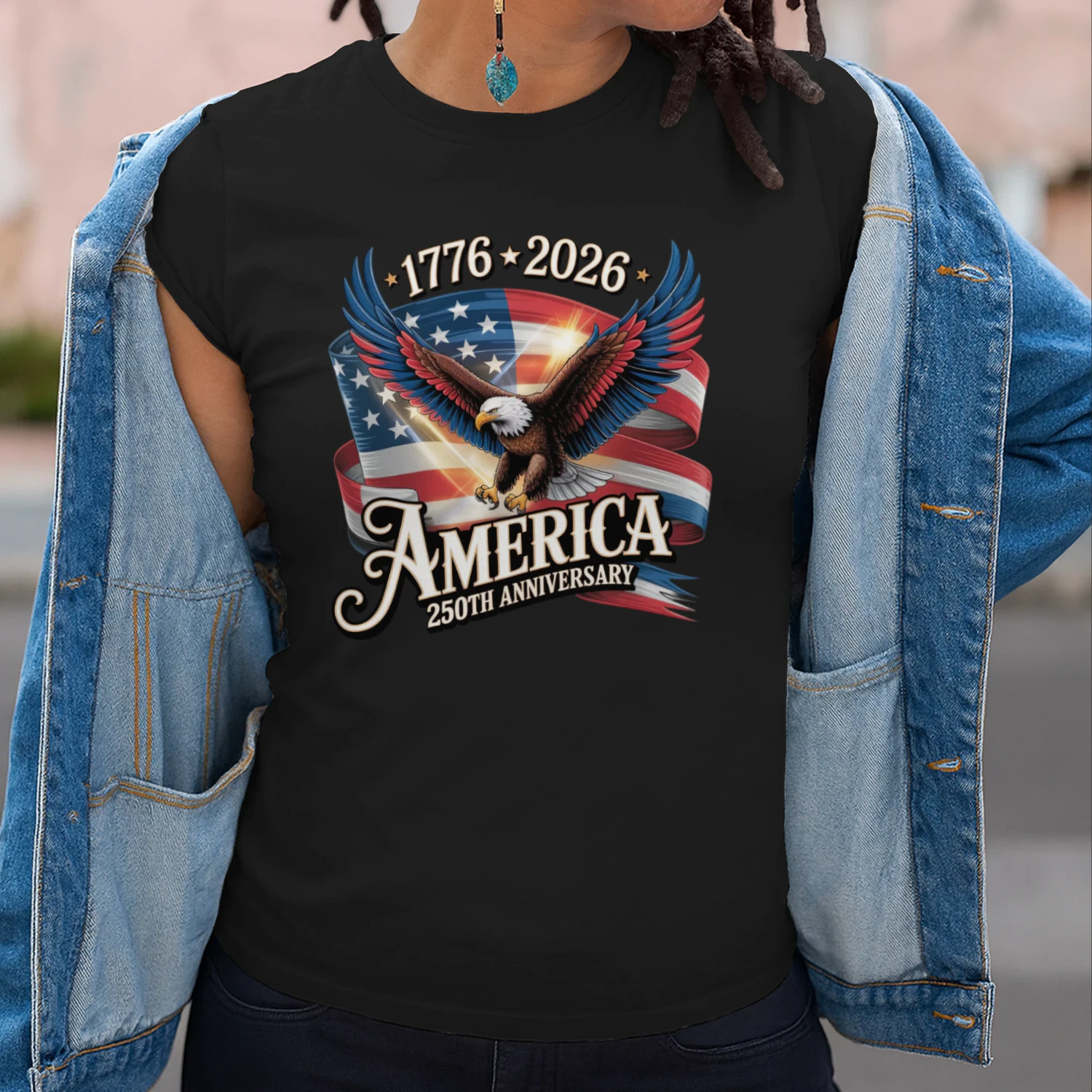 America 250th Anniversary Eagle 1776_2026 Patriotic Tshirt