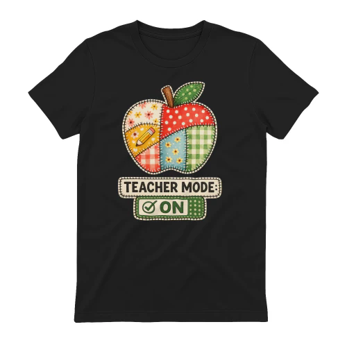 Teacher Mode: On Patchwork Apple T-Shirt
