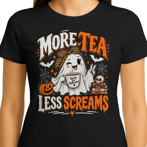 More Tea Less Screams Halloween