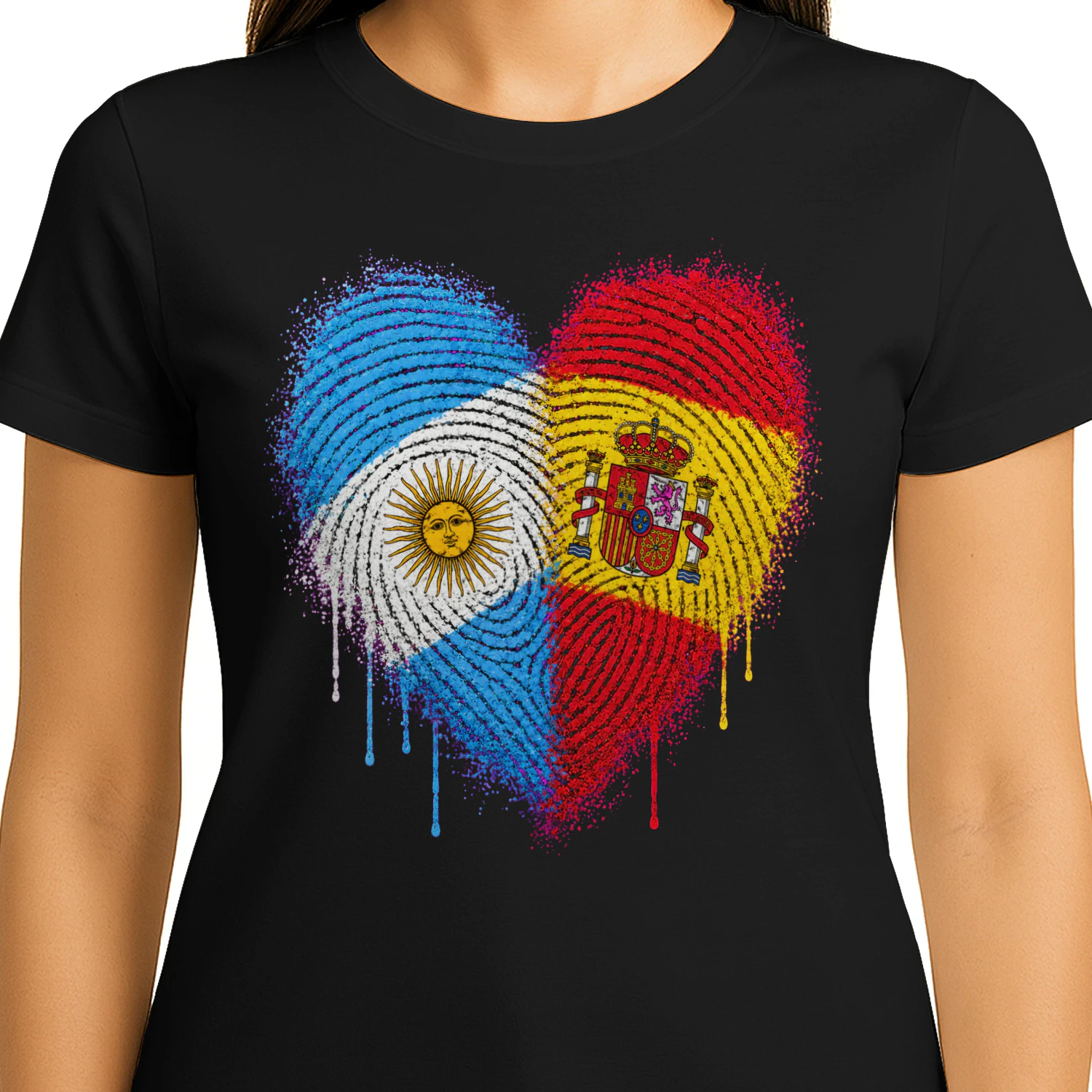 Argentina Spain Fingerprint Heart