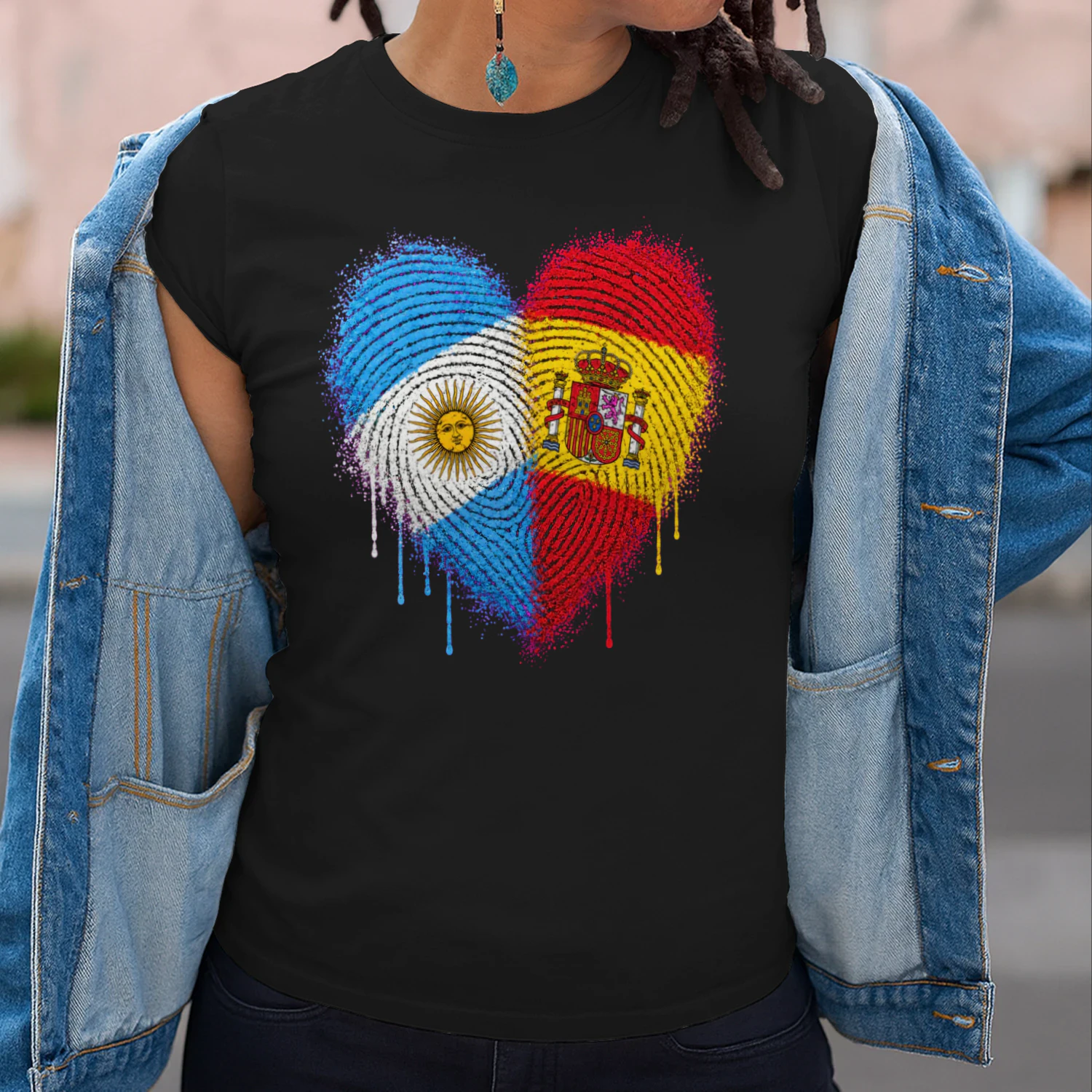 Argentina Spain Fingerprint Heart