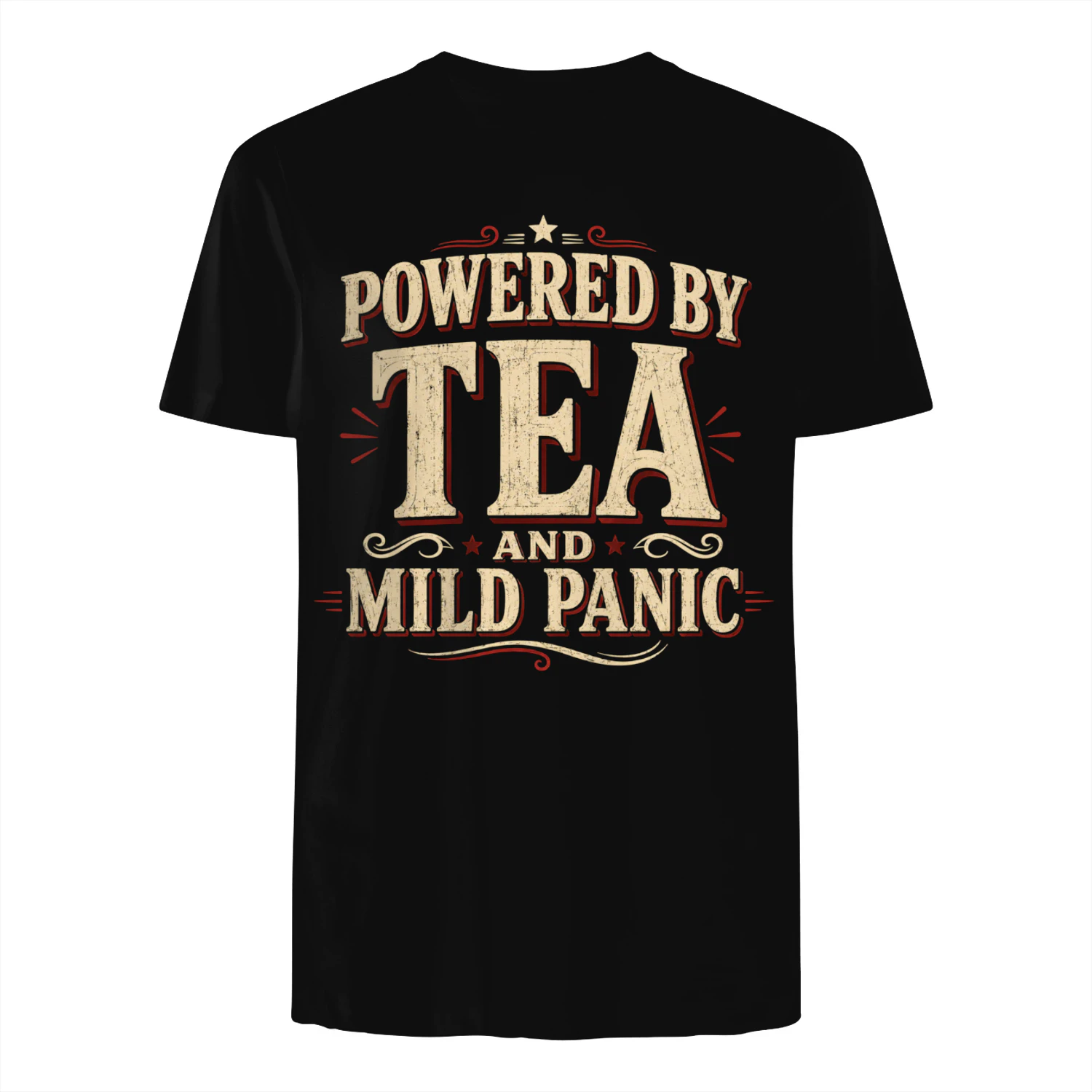 Powered By Tea And Mild Panic Funny UK Tea 