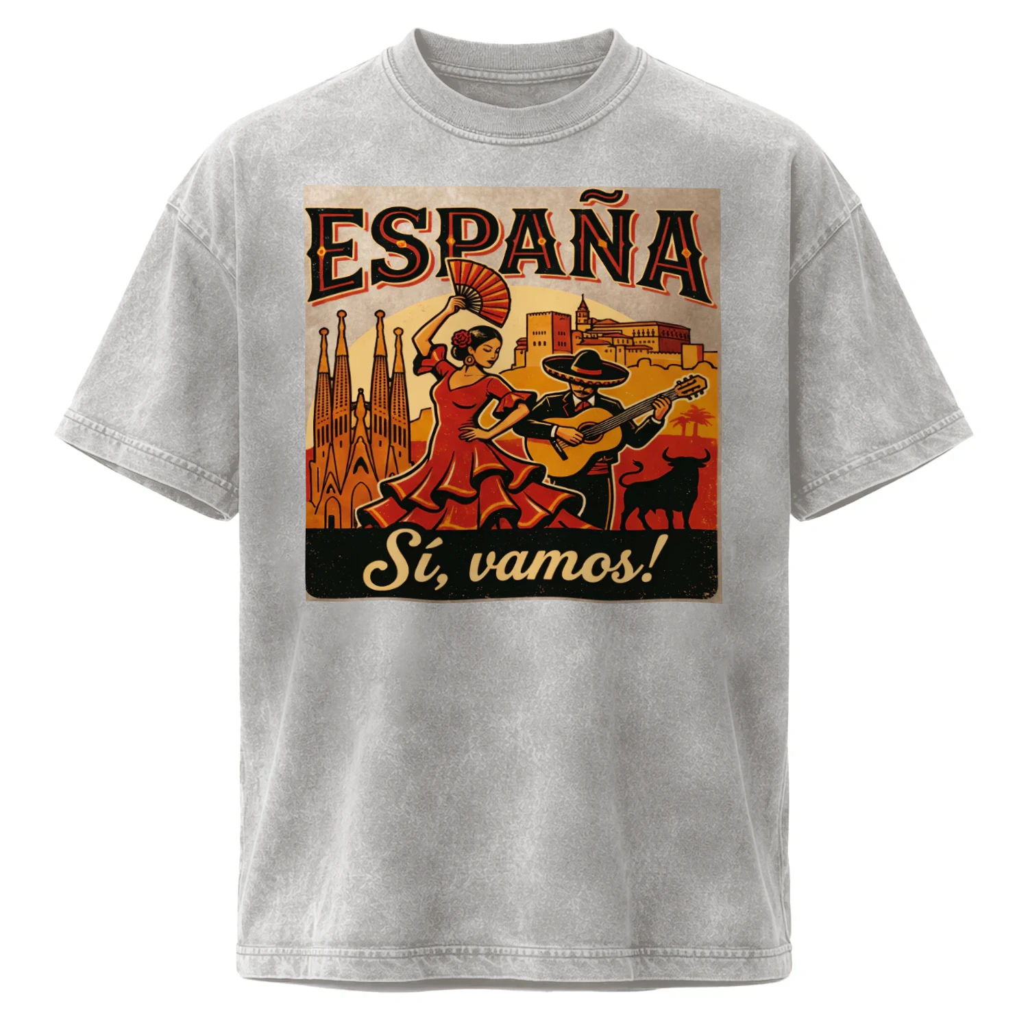 Camiseta vintage de flamenco de España – Diseño retro de la cultura española