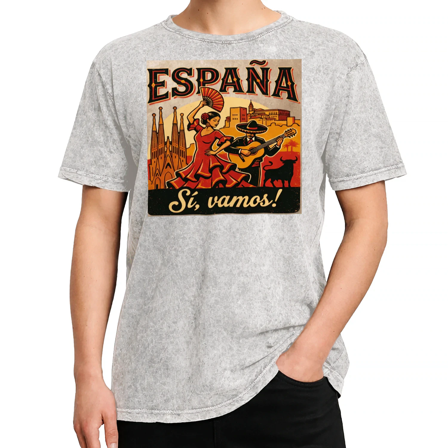 Camiseta vintage de flamenco de España – Diseño retro de la cultura española