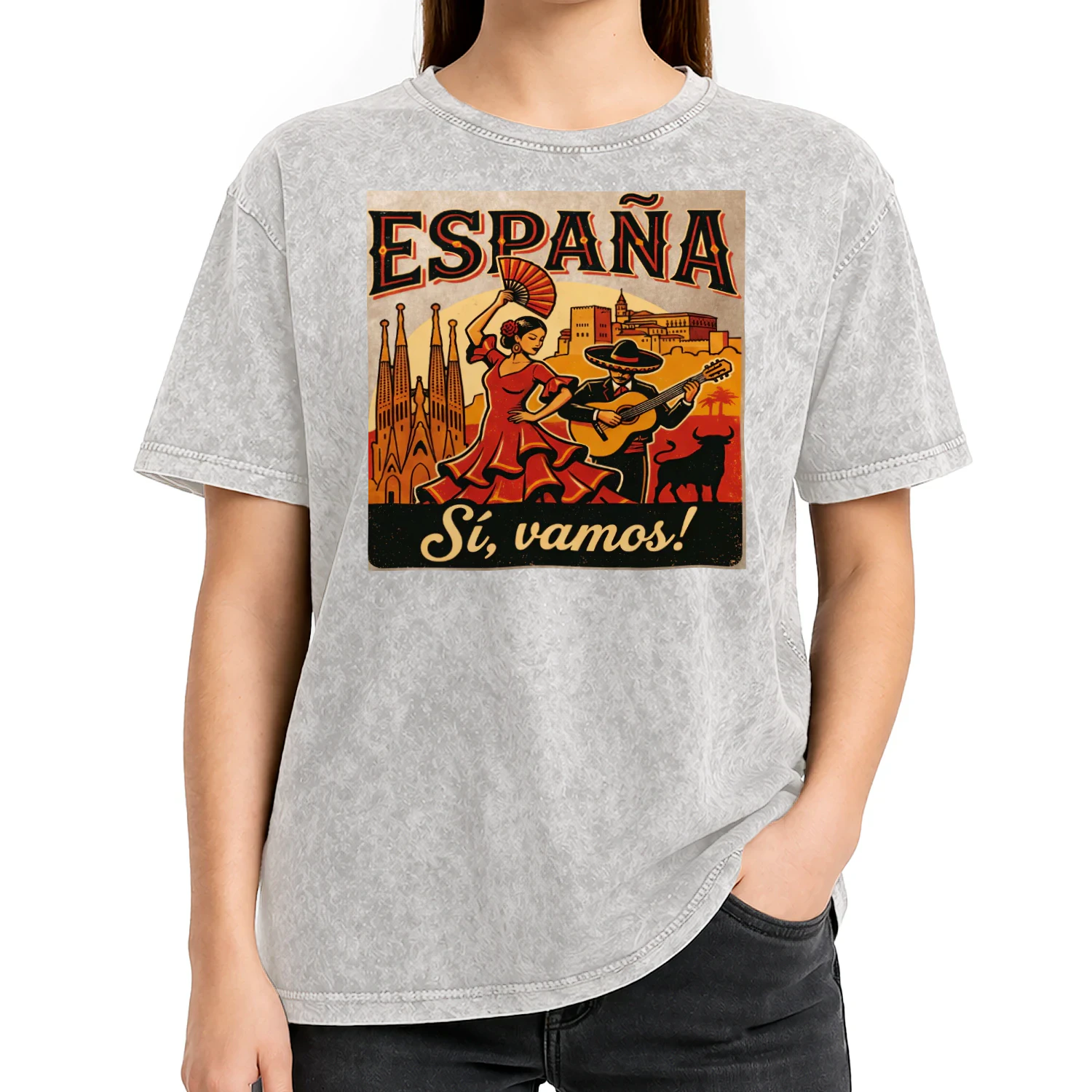 Camiseta vintage de flamenco de España – Diseño retro de la cultura española