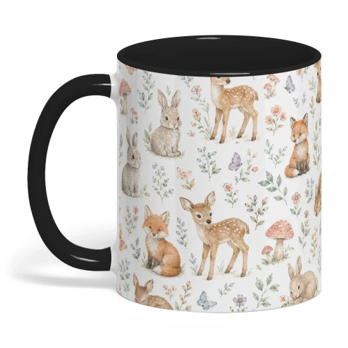 Woodland Animals Wildflower Botanical Forest Nature Cottagecore Throw
