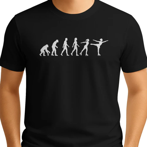 Funny Figure Skating T-Shirt, Figure Skating Evolution Gift, Ice Skater Graphic Tee, Figure Skater Lover Gift, Skating Fan