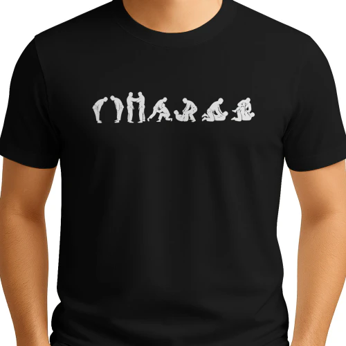 Funny Brazilian Jiu Jitsu T-Shirt, BJJ Evolution Fighter Gift, Brazilian Jiu Jitsu Graphic Tee, Grappling Lover Gift, BJJ Fan
