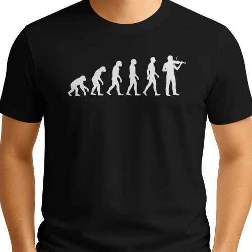 Funny Violin T-Shirt, Violin Evolution Violinist Gift, Violin Music Graphic Tee, Violin Lover Gift, Classical Music Fan
