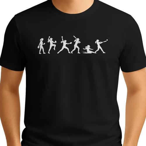Funny Softball T-Shirt, Softball Evolution Player Gift, Softball Graphic Tee, Softball Lover Gift, Fastpitch Fan