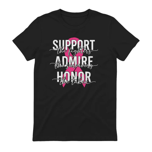 Women's Support The Fighters Admire The Survivors Honor The Taken  T-Shirt