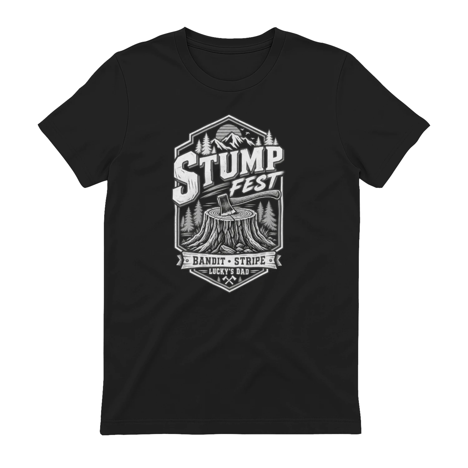 Funny Lumberjack T-Shirt, Stumpest Dad Gift, Axe And Tree Graphic Tee, Woodworker Dad Shirt, Outdoorsman Gift