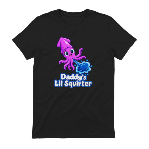 Funny Squid T-Shirt, Daddy's Lil Squirter Gift, Cute Ocean Graphic Tee, Marine Life Lover Shirt, Dad Humor Gift