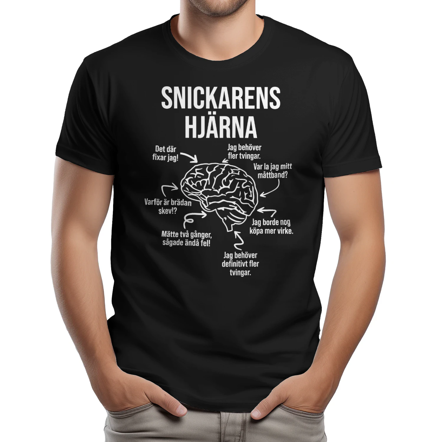 Snickarens Hjärna – Rolig Design för Snickare och Träslöjdare