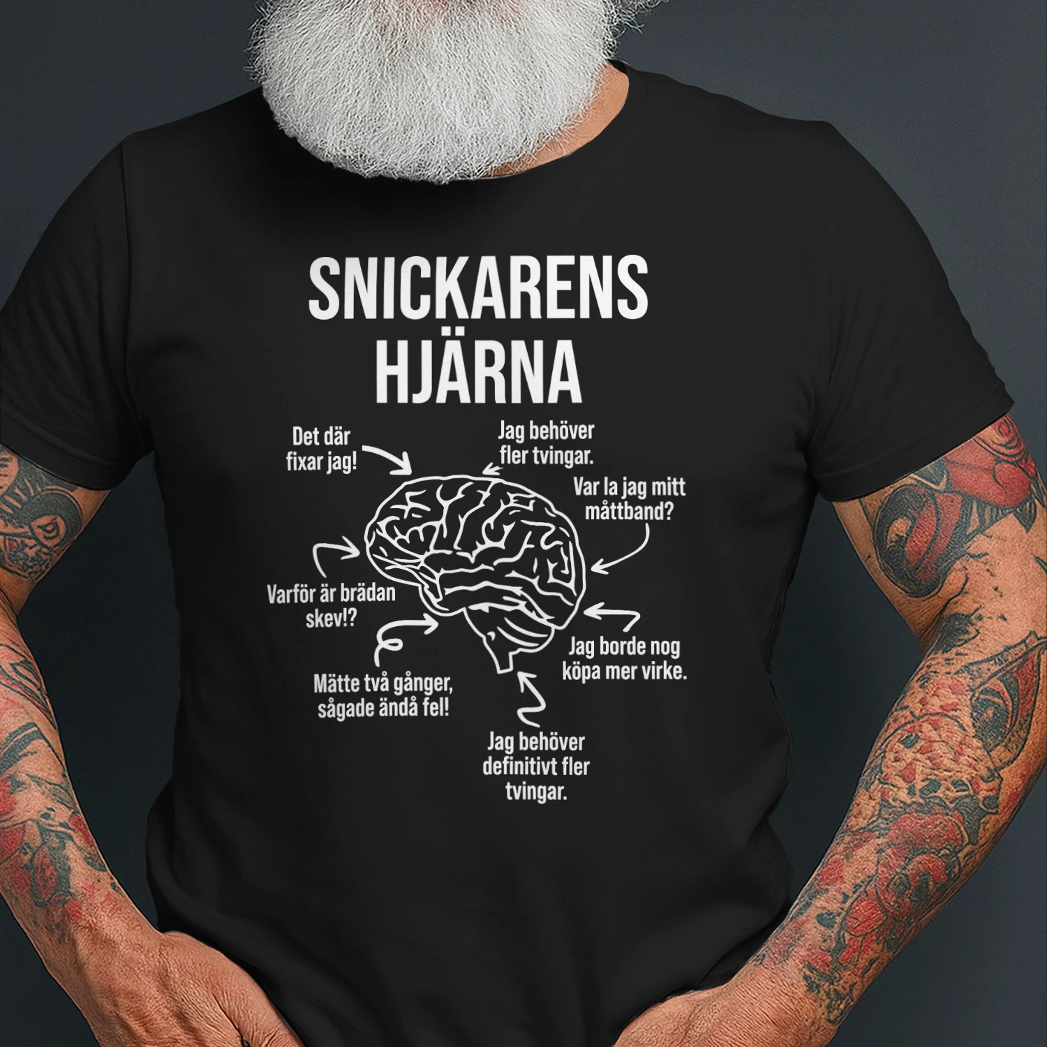Snickarens Hjärna – Rolig Design för Snickare och Träslöjdare