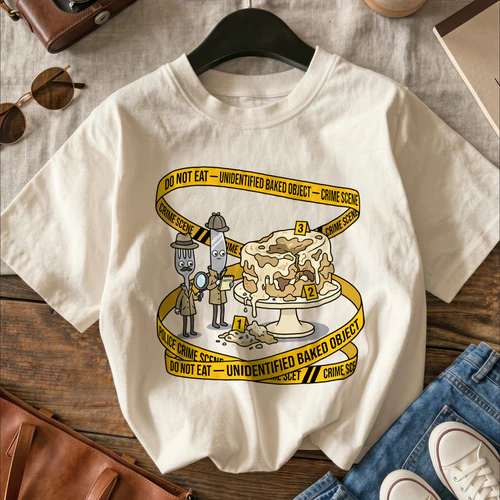 Funny Baking Fail Crime Scene T-Shirt