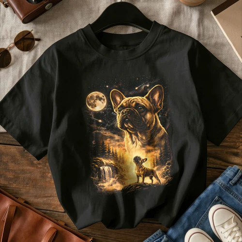 French Bulldog Howling To The Moon T-Shirt