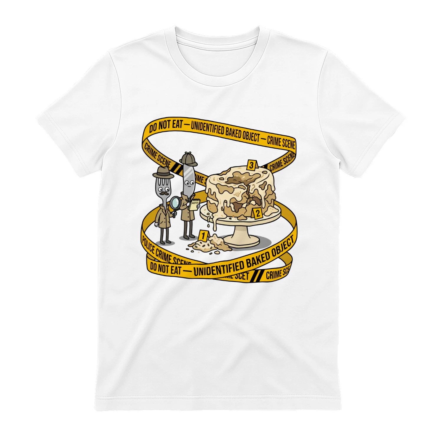 Funny Baking Fail Crime Scene T-shirt