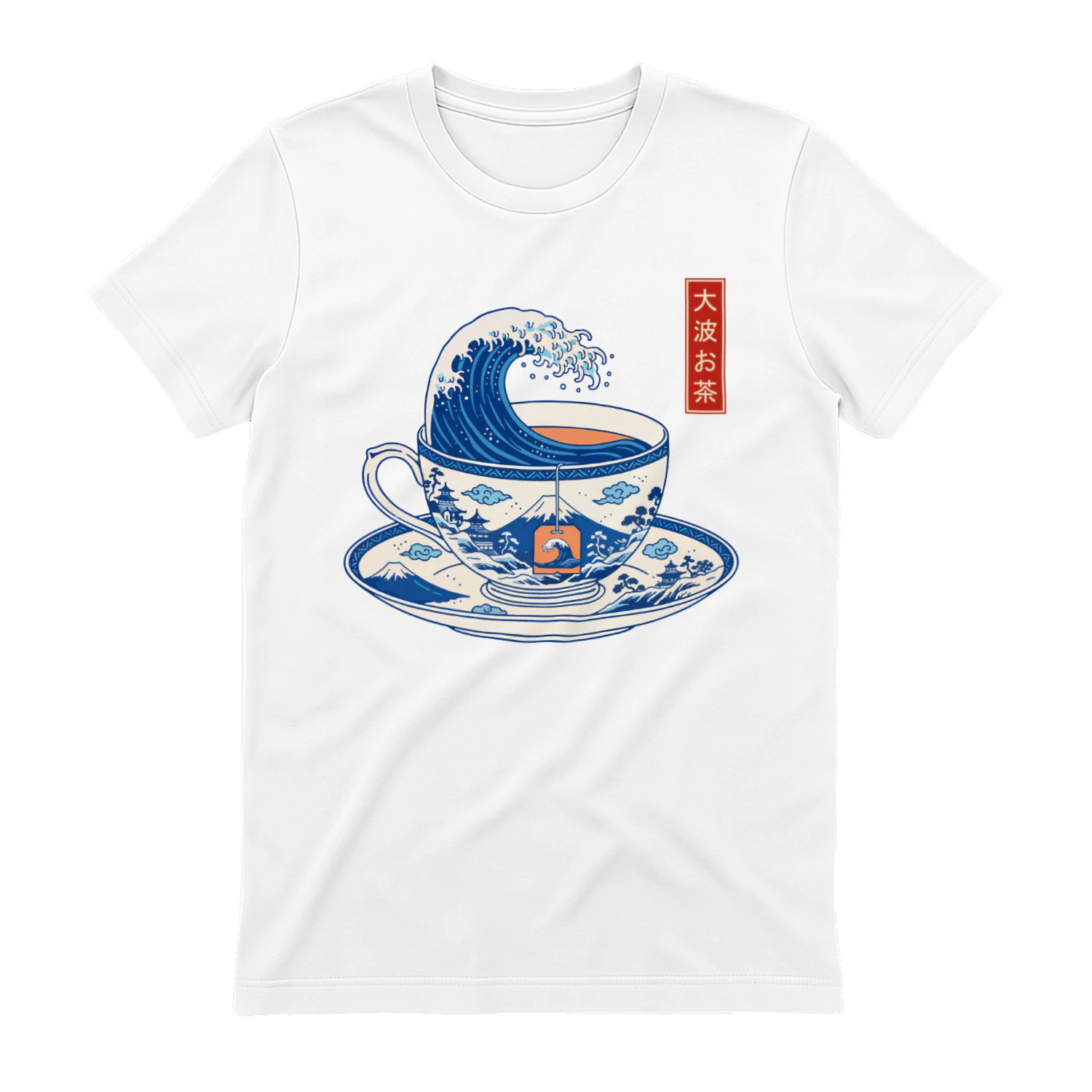 The Great Wave Off Kanagawa Tea Cup T-shirt