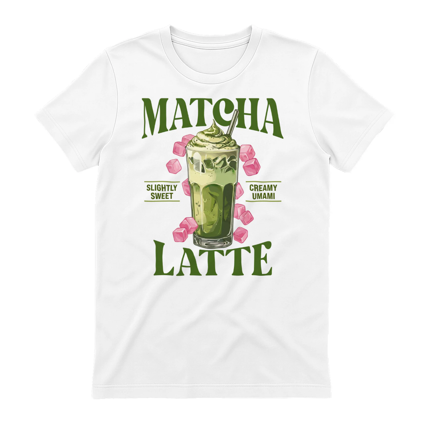 Matcha Latte Women Girls Aesthetic Graphic T-shirt