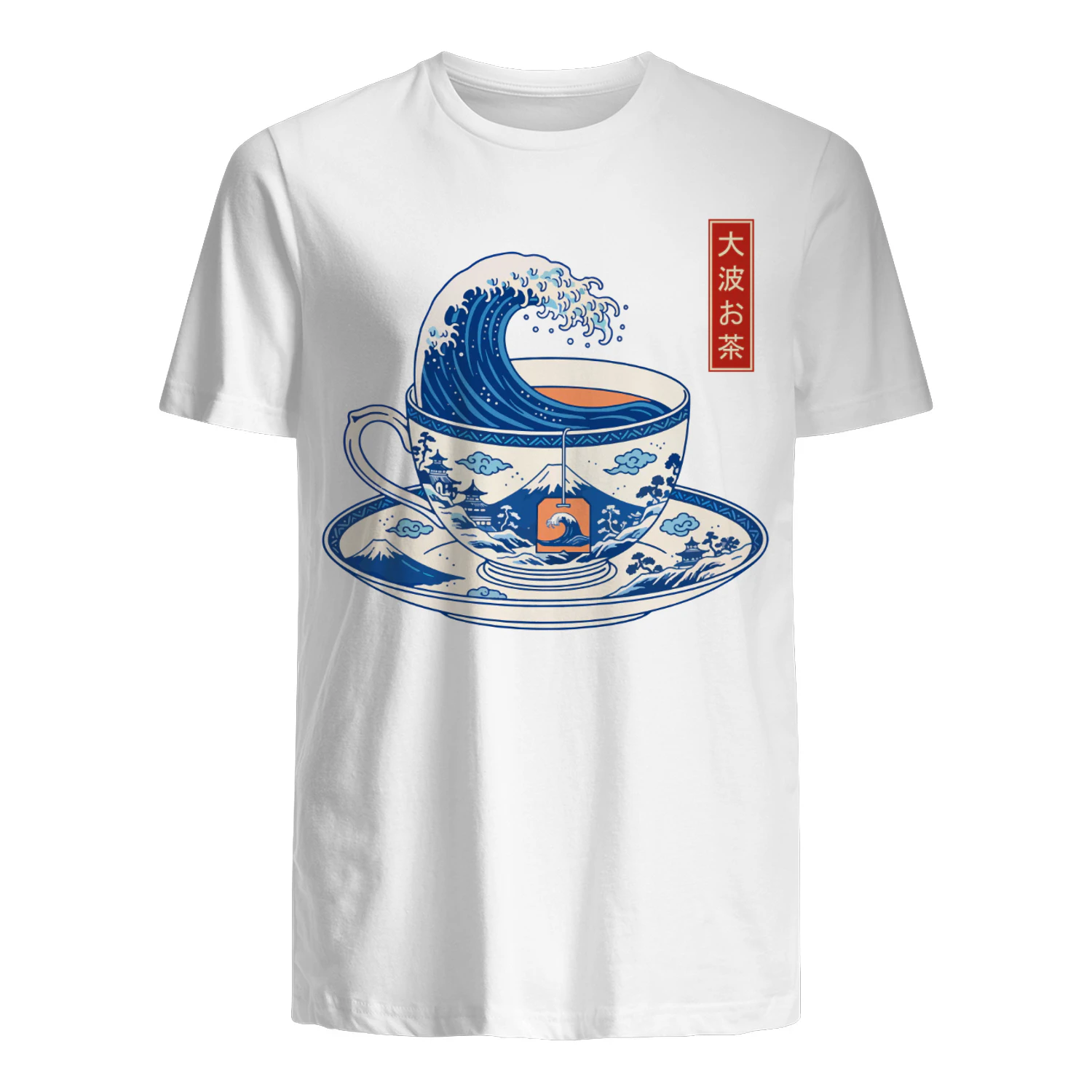 The Great Wave Off Kanagawa Tea Cup T-shirt