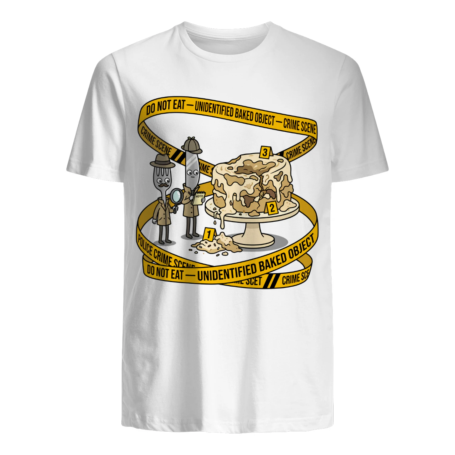 Funny Baking Fail Crime Scene T-shirt