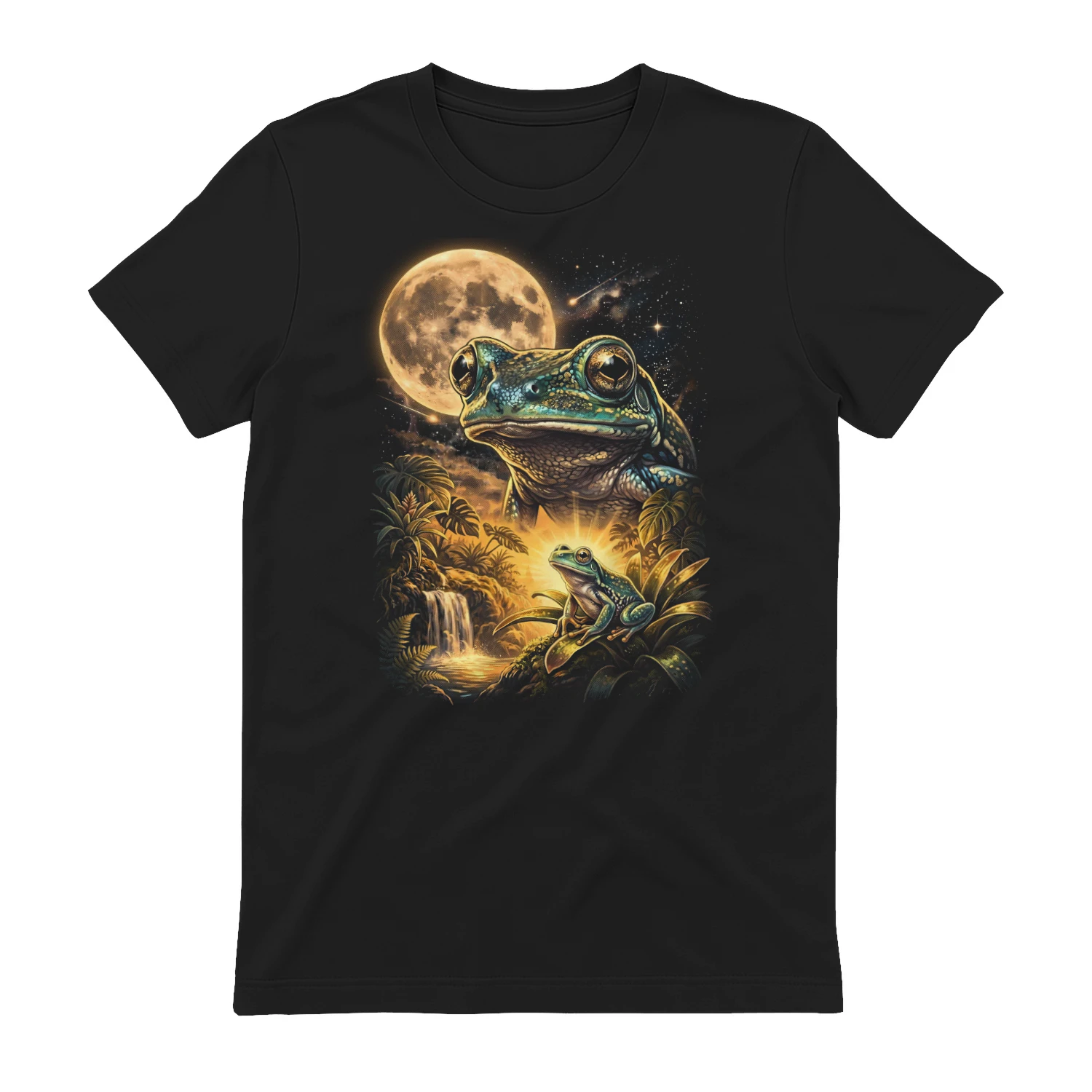 Frog And The Full Moon Vintage Graphic T-shirt